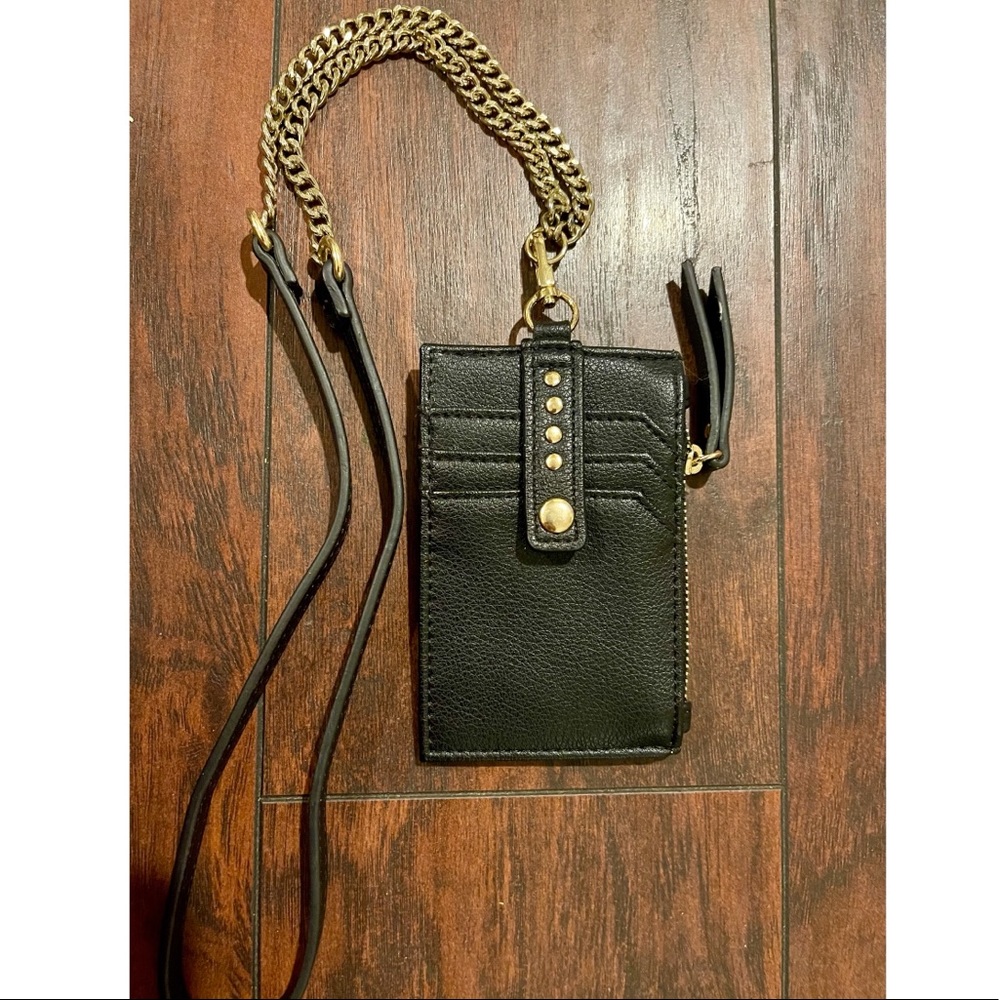 Black and gold lanyard